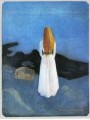 jeune femme sur le rivage 1896 Edvard Munch Expressionism